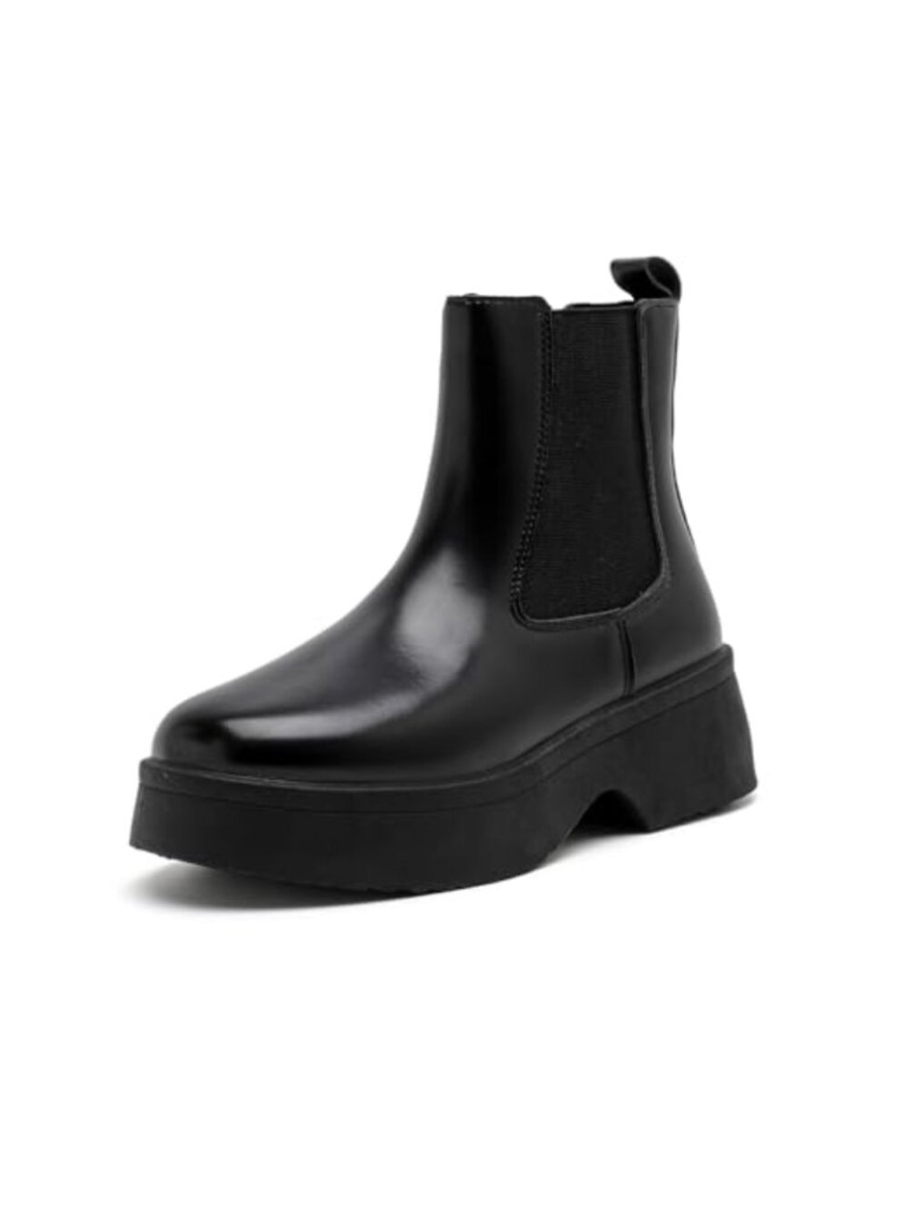 Women's Platform Chelsea Boots Slip On Chunky Wedge Ankle Booties